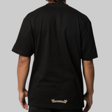 Black FR2 Emblem Icon Tee shirt with logo graphic on front, casual apparel by #FR2, displayed flat on a white background.