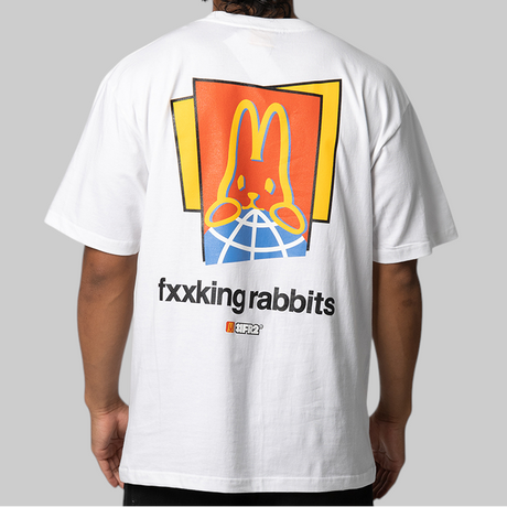 White FR2 M Logo Tee from #FR2 featuring a minimalist design, with the brand's logo prominently displayed on the front.