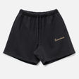 Fear of God Essentials Training 90s Shorts in faded black, casual athletic shorts with a relaxed fit and branded design.
