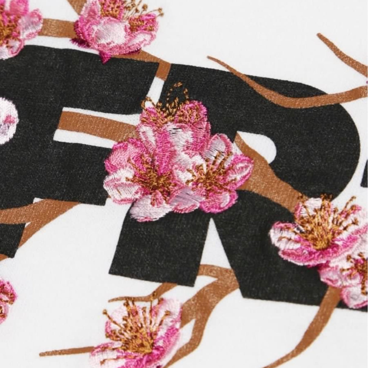 FR2 Fxxking Rabbits Sakura Embroidery Logo Tee White FR2 FR2 - originalfook singapore