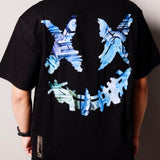Rickyisclown [RIC] Blue Oil Painting Smiley Tee Black [R17230212H-R8] RICKYISCLOWN RICKYISCLOWN - originalfook singapore