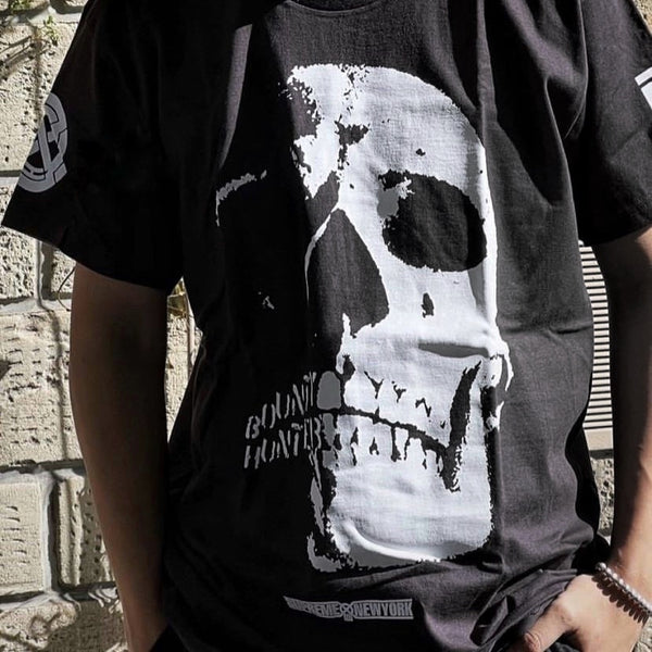 Supreme X Bounty Hunter Skulls Tee Black supreme supreme - originalfook singapore