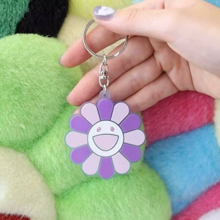 Takashi Murakami Flower Keychain - Pink Purple - ORIGINALFOOK