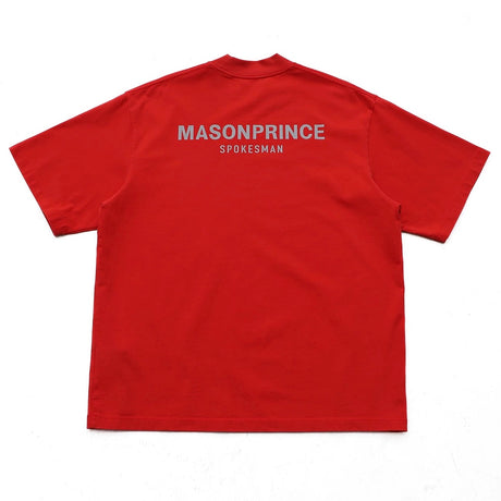 MasonPrince Reflective Oversized Tee Red - ORIGINALFOOK