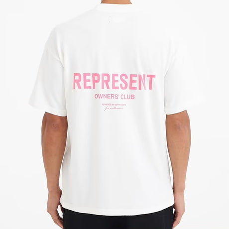 Represent Owners Club Logo Tee White Bubblegum REPRESENT REPRESENT - originalfook singapore