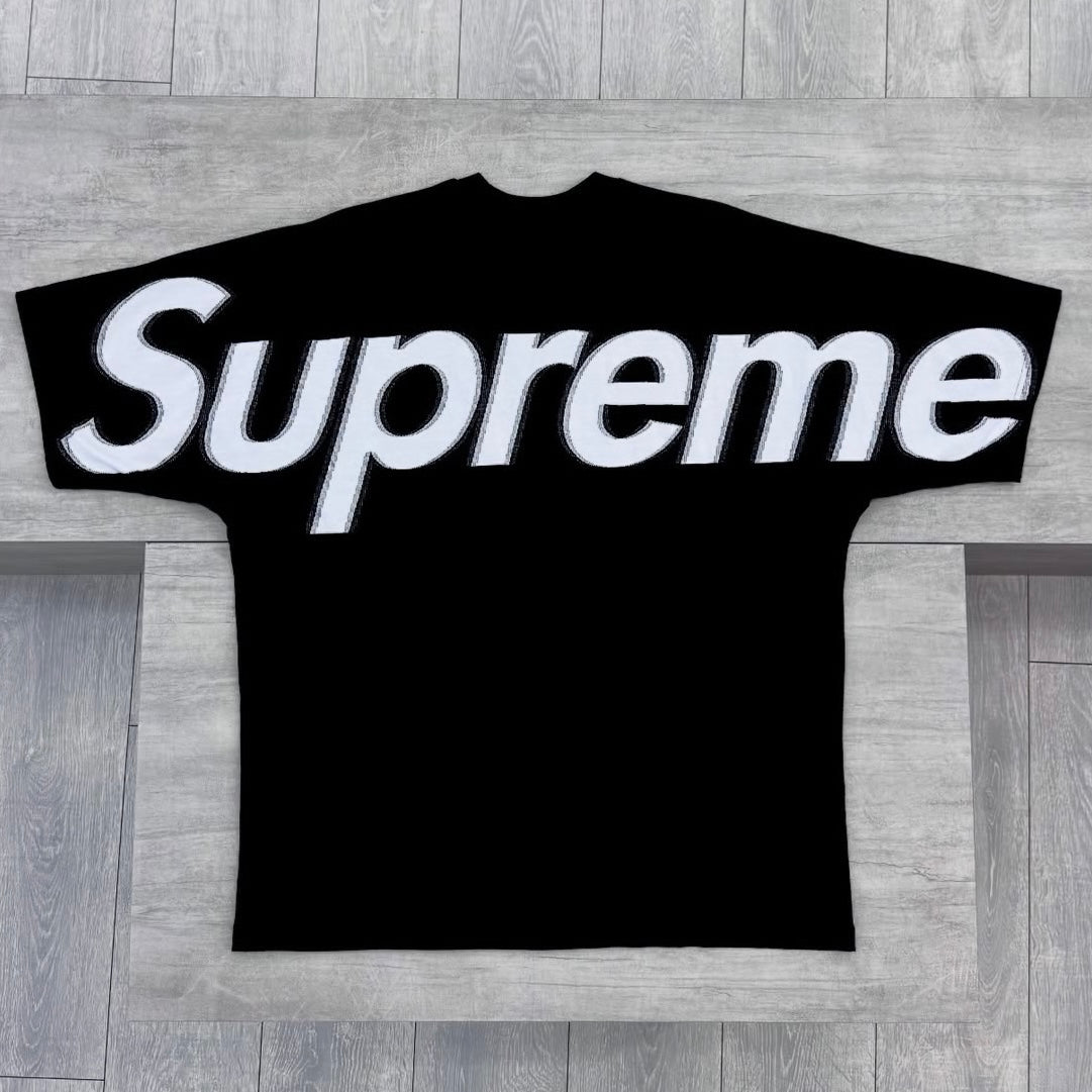 Supreme Intarsia Logo Black Tee