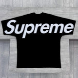Supreme Intarsia Logo Black Tee