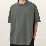 AllSaints Underground Logo Tee Garnet Green