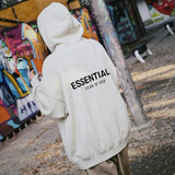 FEAR OF GOD Essentials Felt Logo Hoodie Light Oatmeal FEAR OF GOD FEAR OF GOD - originalfook singapore