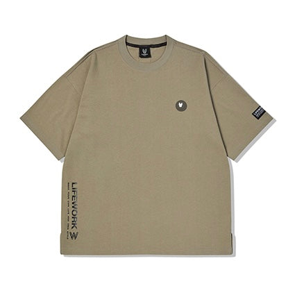 LifeWork Neon Round Logo Tee Khaki LIFEWORK LIFEWORK - originalfook singapore
