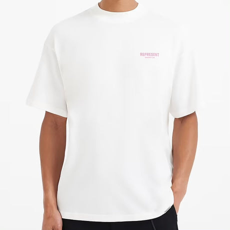 Represent Owners Club Logo Tee White Bubblegum REPRESENT REPRESENT - originalfook singapore