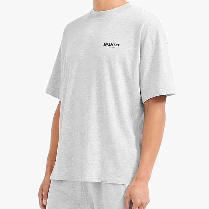 Represent Owners Club Logo Tee Ash Grey REPRESENT REPRESENT - originalfook singapore