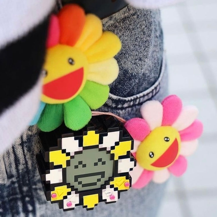 Takashi Murakami Kaikai Kiki Flower Plush  Badge/Keychain/Pin Rainbow TAKASHI MURAKAMI TAKASHI MURAKAMI - originalfook singapore