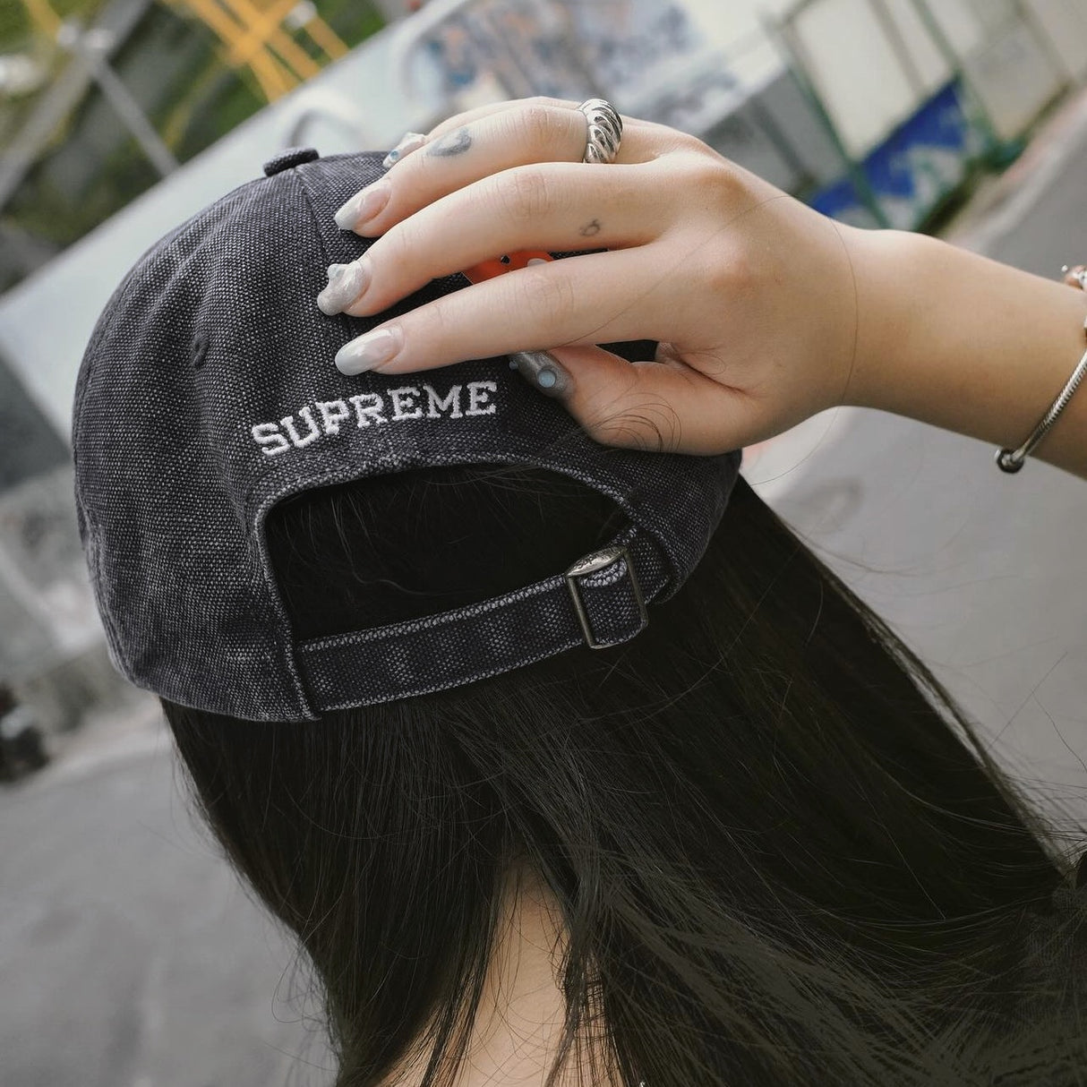 Supreme Pigment S Logo 6-Panel Cap Black SUPREME SUPREME - originalfook singapore