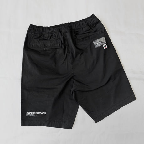AAPE By Bathing Ape Now Badge Woven Shorts Black [6948] AAPE AAPE - originalfook singapore