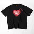 Human Made Red Heart Tee in black, casual apparel with a bold red heart graphic on the front.