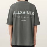 AllSaints Underground Logo Tee Garnet Green