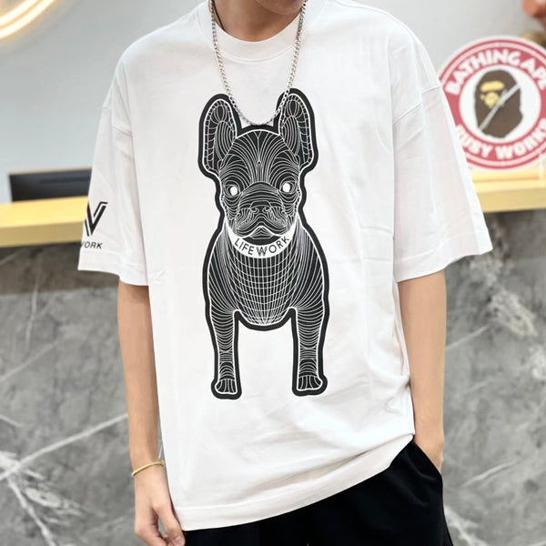LifeWork Korea Bulldog Tee White LifeWork LifeWork - originalfook singapore