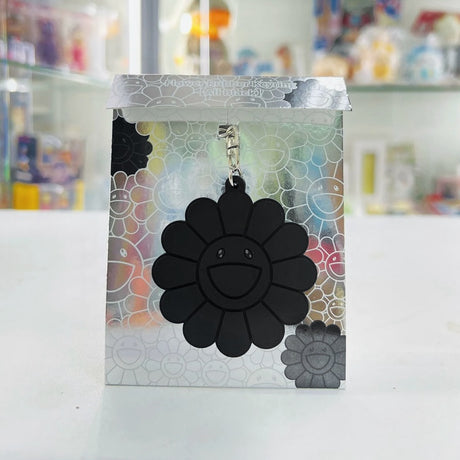 Takashi Murakami Kaikai Kiki Flower Rubber Keyring Black (5.5cm) TAKASHI MURAKAMI TAKASHI MURAKAMI - originalfook singapore