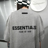 Fear of God Essentials Felt Logo Tee Dark Oatmeal FEAR OF GOD FEAR OF GOD - originalfook singapore
