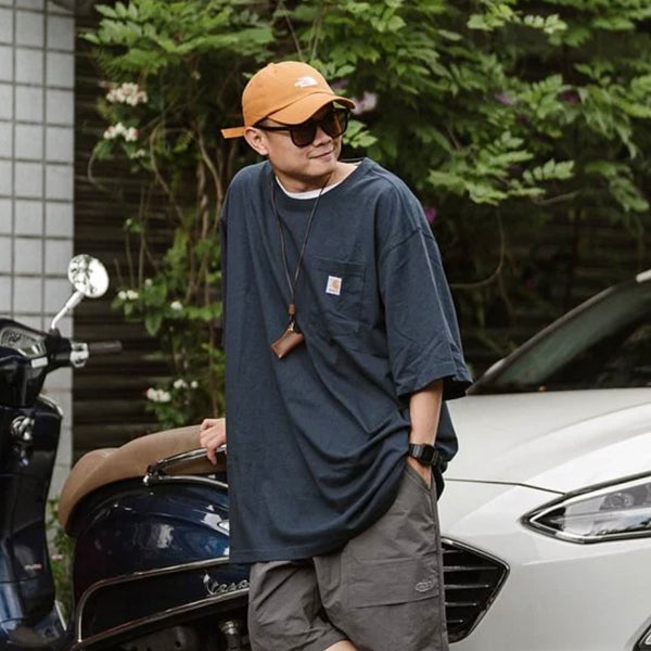 Carhartt K87 Oversized Pocket Tee Navy carhartt carhartt - originalfook singapore