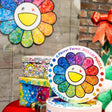 Takashi Murakami Flower Forest 50cm jigsaw puzzle with colorful floral design, featuring vibrant flowers and artistic details.