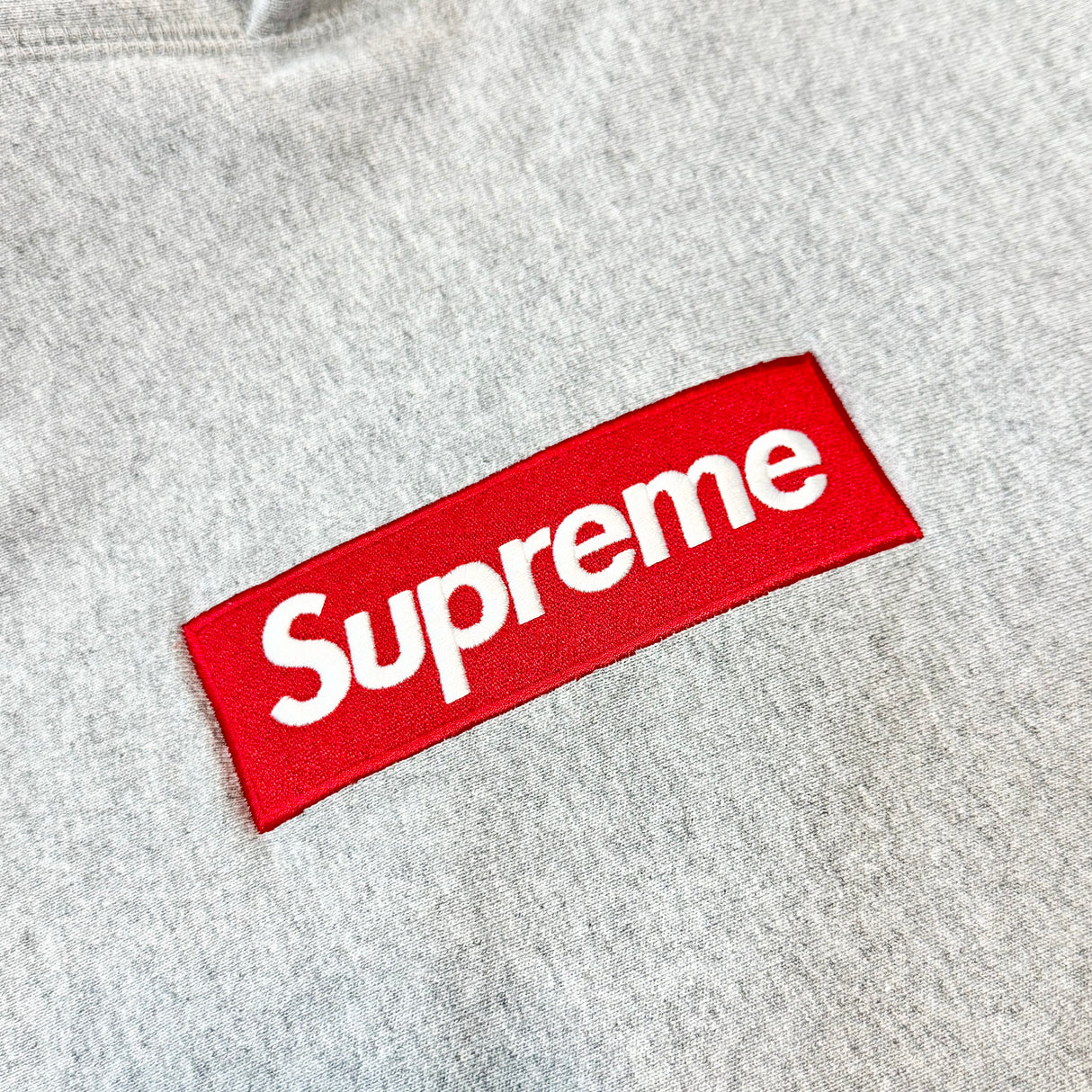 Supreme Embroidery Box Logo Hoodie Grey