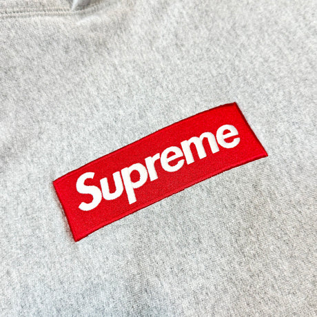 Supreme Embroidery Box Logo Hoodie Grey