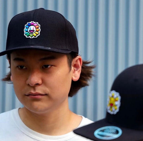 Takashi Murakami Embroidered Kaikai Kiki Flower Snapback TAKASHI MURAKAMI TAKASHI MURAKAMI - originalfook singapore