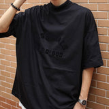 Fear of God Essentials Core Felt Logo Drop Shoulder Tee Jet Black (Oversized) FEAR OF GOD FEAR OF GOD - originalfook singapore