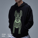 LifeWork Korea Bulldog Mascot Hoodie Black Green lifework lifework - originalfook singapore