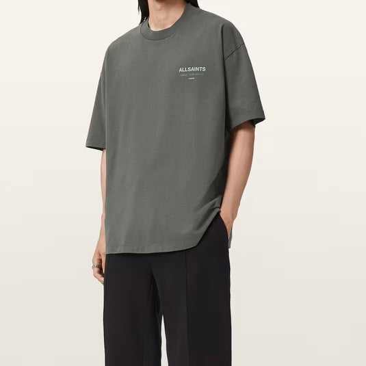 AllSaints Underground Logo Tee Garnet Green