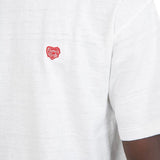 Human Made Red Heart Badge Tee White HUMAN MADE HUMAN MADE - originalfook singapore