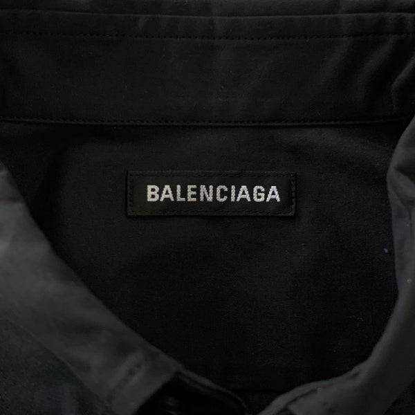 Balenciaga Political Campaign Embroidery Button Shirt Black BAL BAL - originalfook singapore