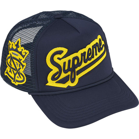 Supreme Multi Embroidery Trucker Cap Navy - ORIGINALFOOK