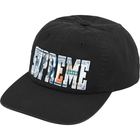 Supreme Embroidered Money Logo 6-Panel Cap Black - ORIGINALFOOK