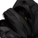 Black Human Made Military Backpack with multiple compartments and adjustable straps, designed for durability and style.