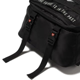 Black Human Made Military Backpack with multiple compartments and adjustable straps, designed for durability and style.
