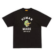 Black Human Made Duck Tee shirt featuring a graphic duck design on the front, casual apparel for streetwear style.