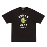 Black Human Made Duck Tee shirt featuring a graphic duck design on the front, casual apparel for streetwear style.