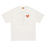 White Human Made Japanese-Style Duck Tee featuring a graphic duck design on the front, casual apparel for streetwear style.