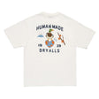 White Human Made Japanese-Style Duck Tee featuring a graphic print, casual short-sleeve t-shirt for streetwear fashion.