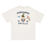 White Human Made Japanese-Style Duck Tee featuring a graphic print, casual short-sleeve t-shirt for streetwear fashion.