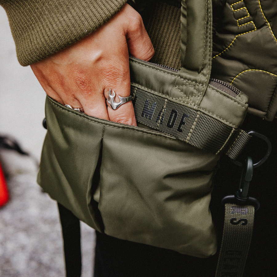 Human Made Mini Helmet Bag Olive - | ORIGINALFOOK Human Made Mini Helmet Bag Olive - | ORIGINALFOOK
