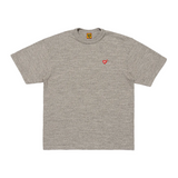 Human Made Heart Badge Slogan Tee Grey HUMAN MADE HUMAN MADE - originalfook singapore