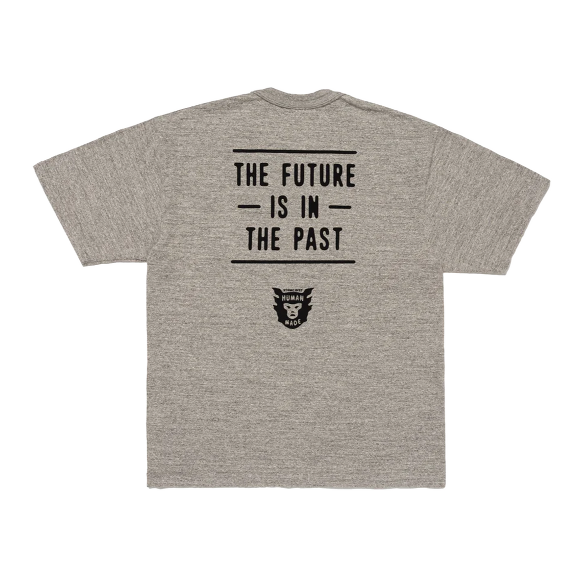 Human Made Heart Badge Slogan Tee Grey HUMAN MADE HUMAN MADE - originalfook singapore