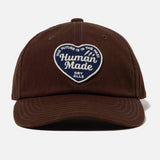 Human Made Heart Logo 6-Panel Twill Cap Brown - ORIGINALFOOK