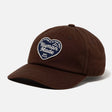 Human Made Heart Logo 6-Panel Twill Cap Brown - ORIGINALFOOK
