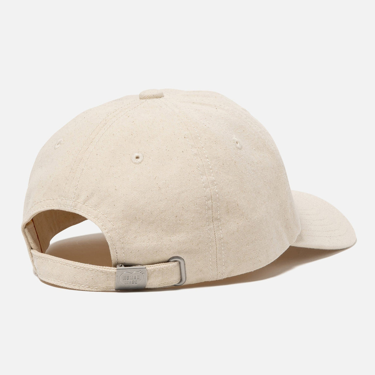 Khaki Human Made Heart Logo 6-panel twill cap, stylish headwear with adjustable strap and embroidered logo.