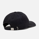 Black Human Made Heart Logo 6-panel cap featuring a stitched heart logo on the front, casual headwear for everyday style.